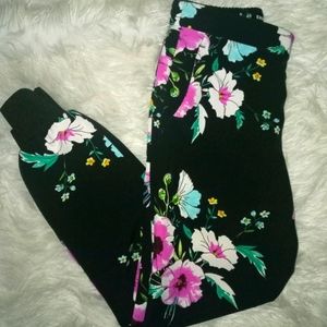 Express Floral Joggers floral pants XXS